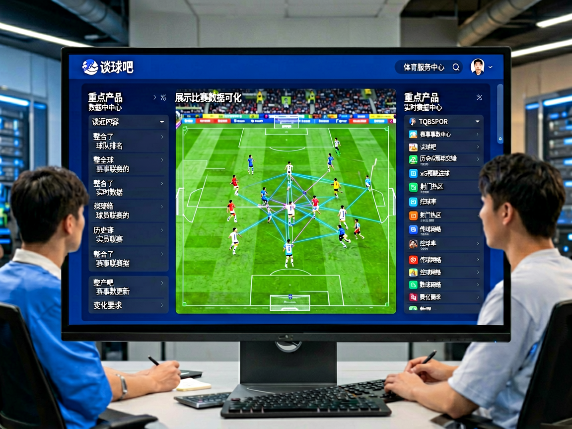 谈球吧数据中心Dashboard界面，展示实时比赛数据可视化图表